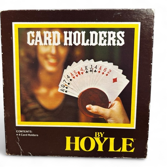 Vintage Hoyle Card Holders – Set of 4 (Retro Colors) - Picture 2 of 4
